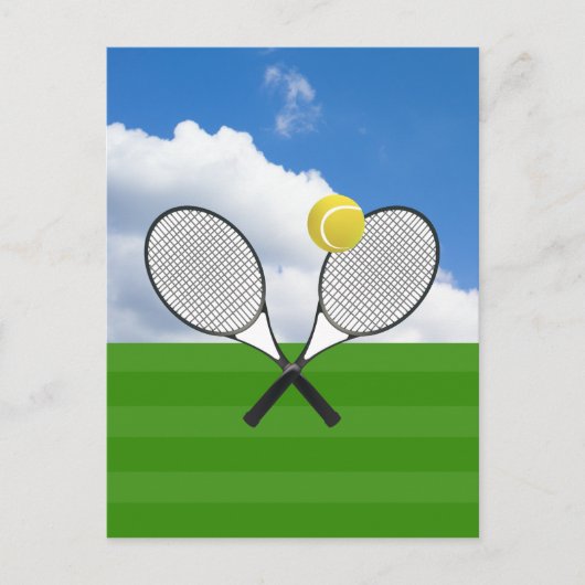 Tennis court & TENNIS RACKETS Briefkaart (Voorkant)