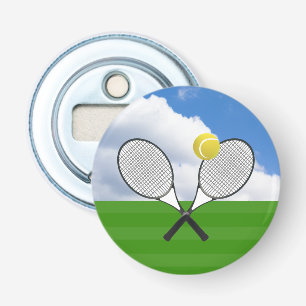 Tennis court & TENNIS RACKETS Button Flesopener