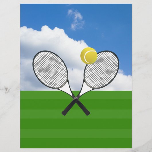 Tennis court & TENNIS RACKETS Flyer (Voorkant)