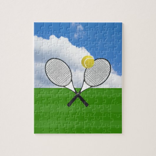 Tennis court & TENNIS RACKETS Legpuzzel (Verticaal)