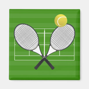 Tennis court & TENNIS RACKETS Magneet
