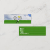 Tennis court & TENNIS RACKETS Mini Visitekaartje (Voorkant / Achterkant)