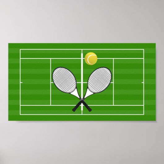 Tennis court & TENNIS RACKETS Poster (Voorkant)