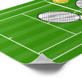 Tennis court & TENNIS RACKETS Poster (Hoek)