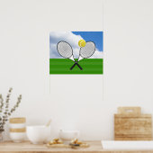 Tennis court & TENNIS RACKETS Poster (Keuken)
