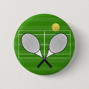 Tennis court & TENNIS RACKETS Ronde Button 5,7 Cm