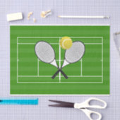 Tennis court & TENNIS RACKETS Tissuepapier (Craft)
