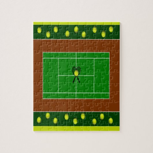 Tennis Court & Tennis Racquets Legpuzzel (Verticaal)