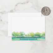 Tennis Court watercolor Notitiekaartje (Voorkant / Achterkant in situ)