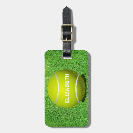 Tennis Custom Ball Bagagelabel (Voorkant verticaal)