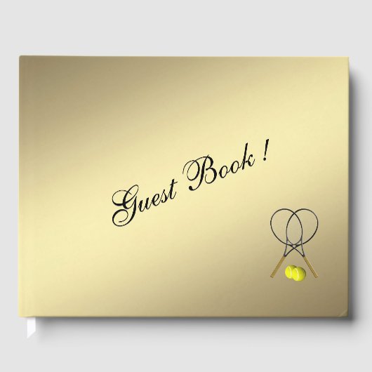 Tennis Custom Guest Book Gastenboek (Voorkant)