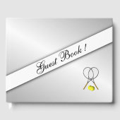 Tennis Custom Silver Guest Book Gastenboek (Voorkant)