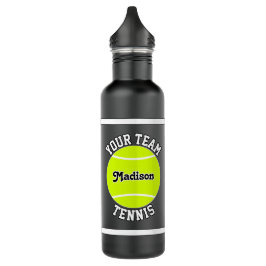 Tennis Custom Team en Player Name Sports Black Waterfles