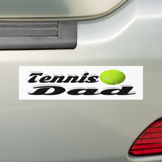 Tennis Dad Bumpersticker (Op auto)