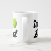 Tennis Dad halve text Giant Coffee Mok (Achterkant)