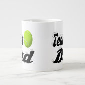Tennis Dad halve text Giant Coffee Mok (Voorkant)