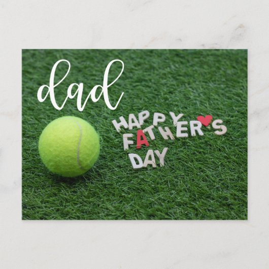 Tennis DAD Happy Vaderdag met tennisbal Briefkaart (Voorkant)