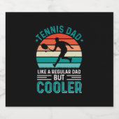 Tennis Dad Retro Sunset Bier Etiket (Enkel label)