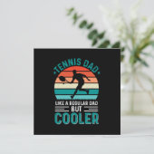 Tennis Dad Retro Sunset Kaart (Staand voorkant)