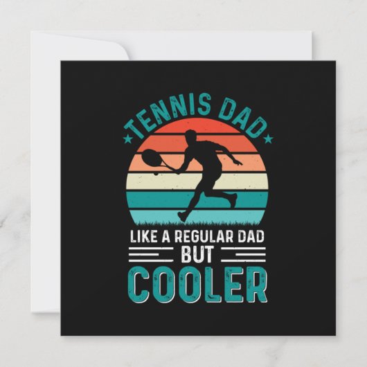 Tennis Dad Retro Sunset Kaart (Voorkant)