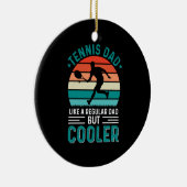 Tennis Dad Retro Sunset Keramisch Ornament (Rechts)