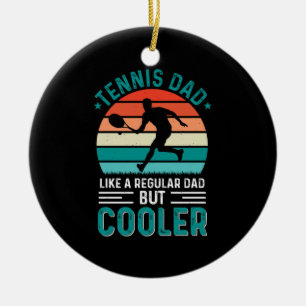 Tennis Dad Retro Sunset Keramisch Ornament