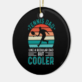 Tennis Dad Retro Sunset Keramisch Ornament (Links)