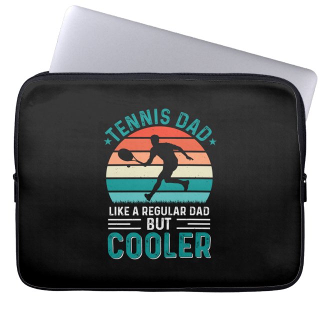 Tennis Dad Retro Sunset Laptop Sleeve (Voorkant)