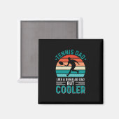 Tennis Dad Retro Sunset Magneet (Voorkant / Achterkant)