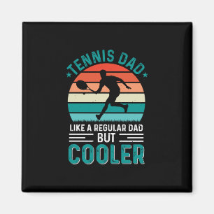 Tennis Dad Retro Sunset Magneet