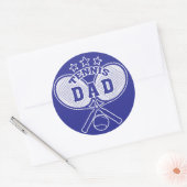 Tennis Dad Ronde Sticker (Envelop)