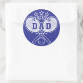 Tennis Dad Ronde Sticker (Tas)