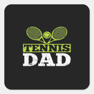 Tennis Dad Tennis Player Tennis Lover Vierkante Sticker