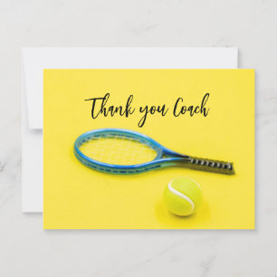 Tennis Dank coach voor Tennisspeler  Briefkaart
