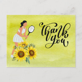 Tennis Dank u kaart voor tennisspeler