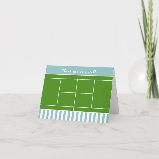Tennis Dankkaartjes Bedankkaart (Voorkant)