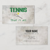 Tennis dat is alles visitekaartje (Voorkant / Achterkant)