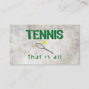 Tennis dat is alles visitekaartje