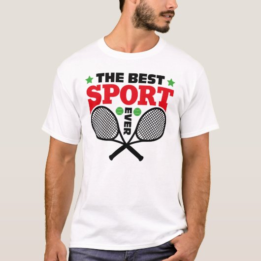 Tennis de beste sport ooit t-shirt (Voorkant)
