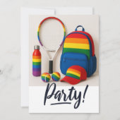Tennis De Pride Maand Rainbow thema Kaart (Voorkant)