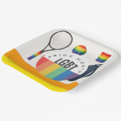 Tennis De Pride Maand Rainbow thema Papieren Bordje (Gebogen)
