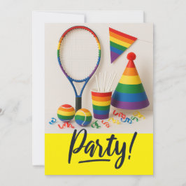 Tennis De Pride Maand Rainbow themafeest Kaart