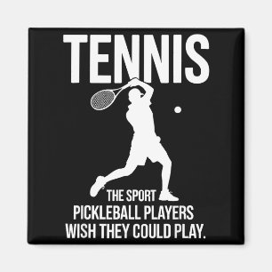 Tennis de sport pickleball spelers wensen dat ze k magneet
