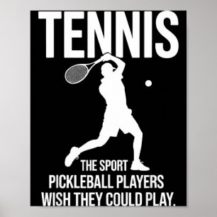 Tennis de sport pickleball spelers wensen dat ze k poster