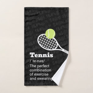 Tennis Definitie Oefening en vloeken Handdoek