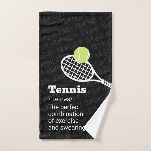 Tennis Definitie Oefening en vloeken Handdoek (Handdoek)