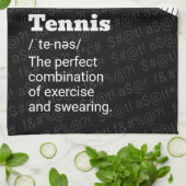 Tennis Definitie Oefening en vloeken Theedoek (Gevouwen)
