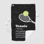 Tennis Definitie Zweren Grappige clip-on handdoek (Insitu)