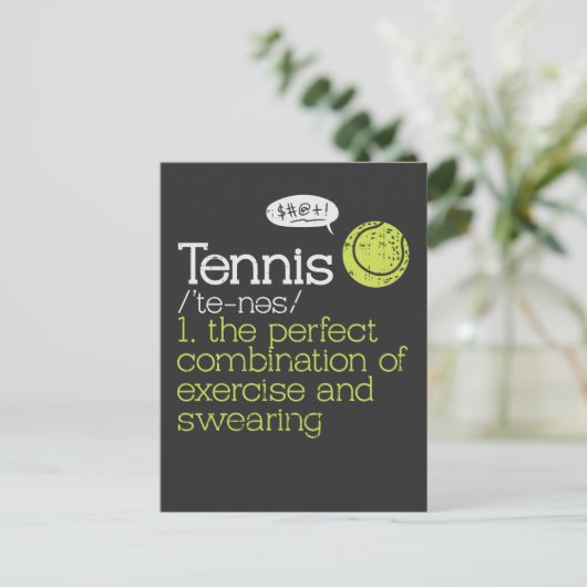 Tennis Definition Briefkaart (Staand voorkant)