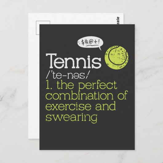 Tennis Definition Briefkaart (Voorkant / Achterkant)